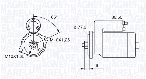 MAGNETI MARELLI Стартер 063522623010